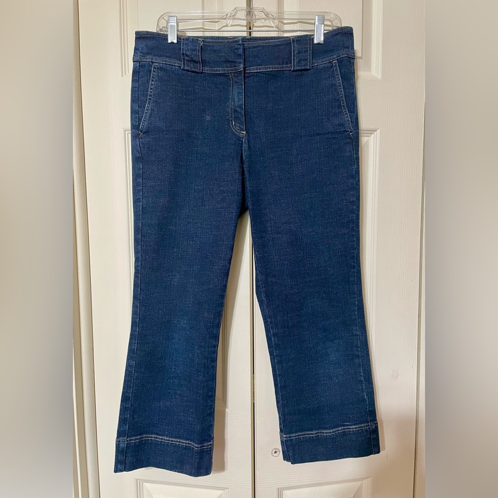 CITY DKNY Vintage Y2K Cropped Jeans Stretch Denim Capri Pants Dark Wash Size 8